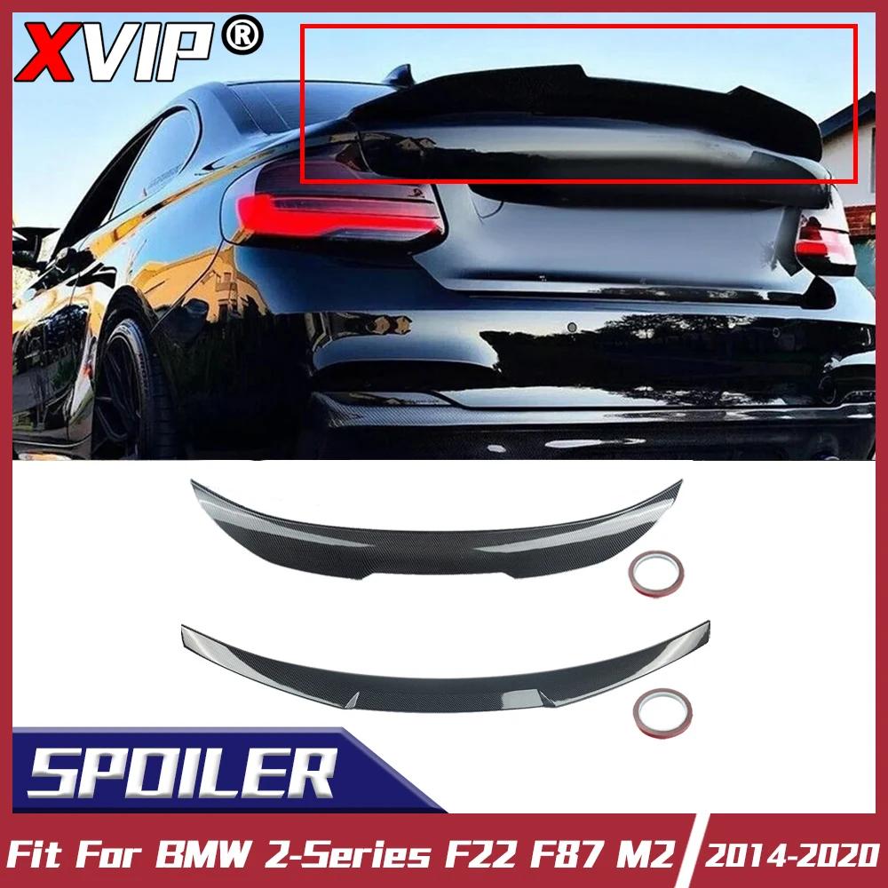 Xvip glänzende Kohle faser Kofferraum deckel Spoiler flügel für BMW 2er F22 F87 1, 5-20 m2 Spoiler flügel Heck Außen teil Modifikation