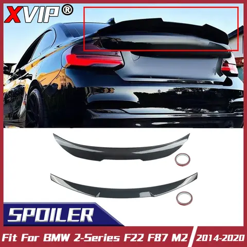 XVIP Glossy Carbon Fiber Trunk Lid Spoiler Wing For BMW 2 Series F22 F87 2014-20 M2 Spoiler Wing Tail Exterior Part Modification