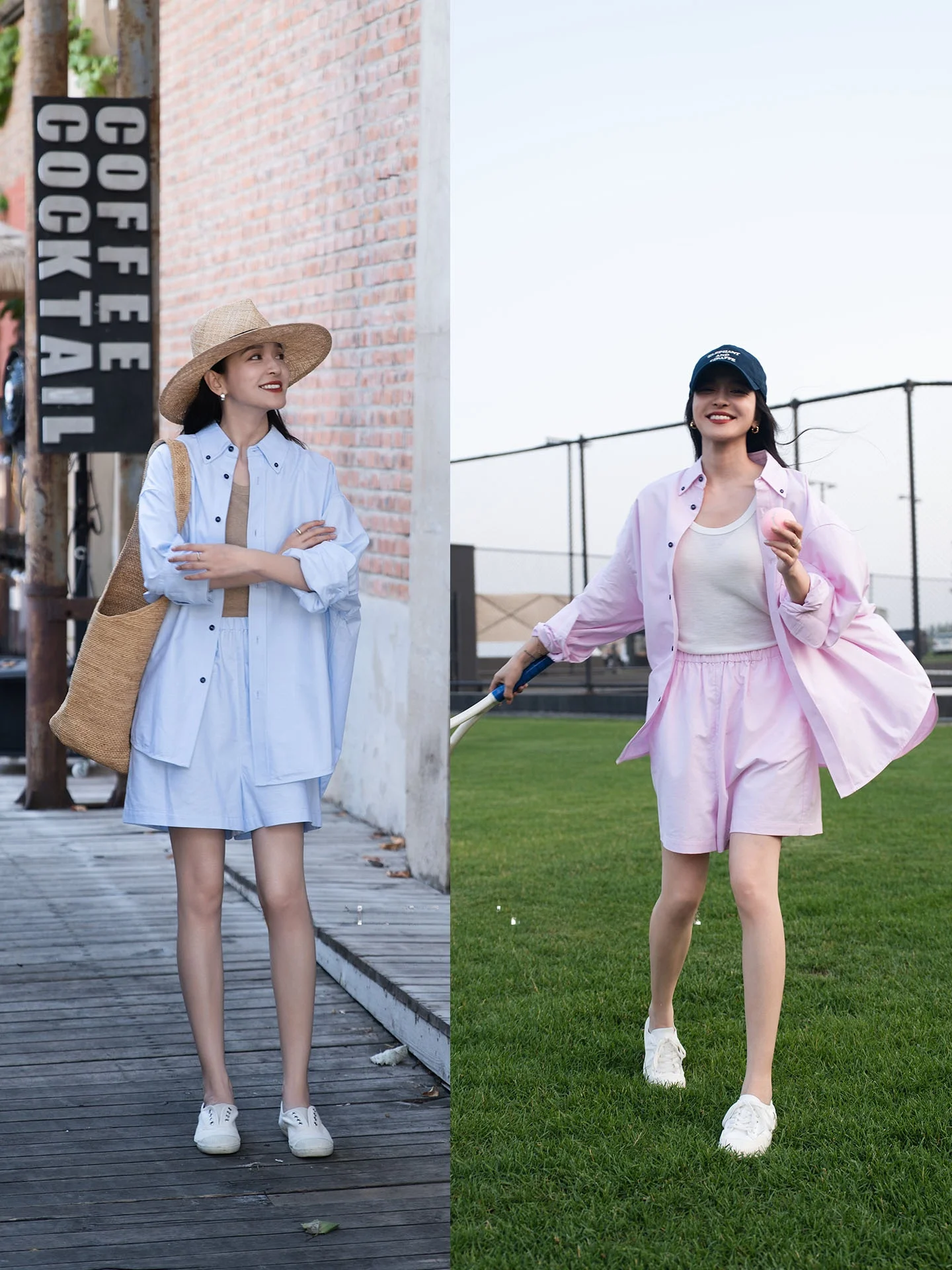 

Комплект из хлопковой ткани Ele Ox: рубашка и шорты с длинным рукавом, дышащий, женский, модный, свободного кроя, летняя коллекция 50642