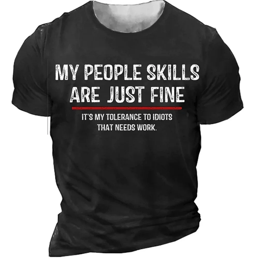 Men's T Shirt Fashion Letter Graphic T-Shirt for Men 3D Printed T Shirt Summer Short Sleeve Tee Casual Top Oversize Man Clothing