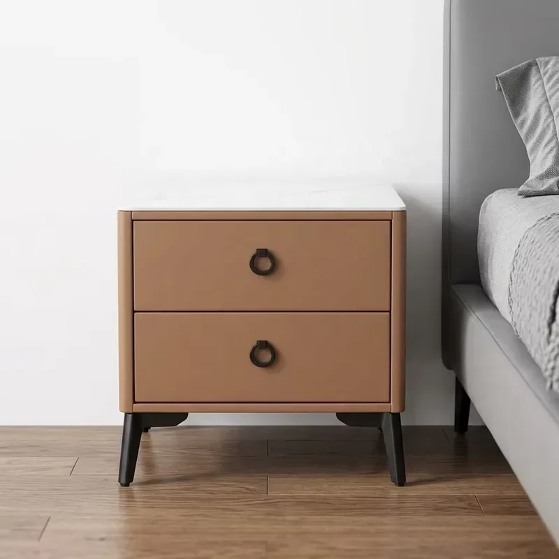 Modern and durable wooden bedside table with 2 drawers, eco-friendly bedroom furniture, suitable for hotel and apartment use