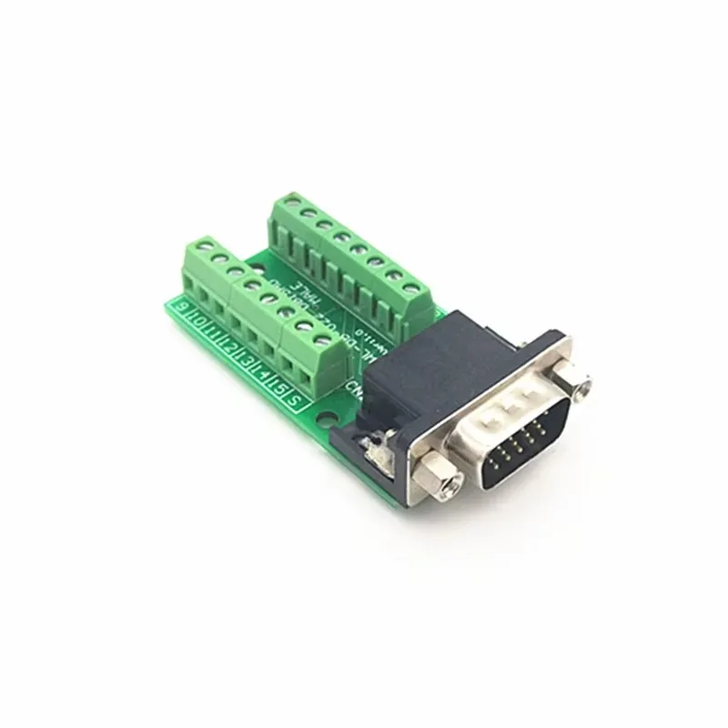 2Pcs/Lot DB15 Male Breakout Board, D'SUB Header Breakout Board, Terminal Block DSUB Module.