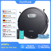 Honiture Robot Vacuum Cleaner 6000pa Strong Suction Self-Charging App&Remote&Voice Control 3 in 1 Robot Vacuum and Mop Combo