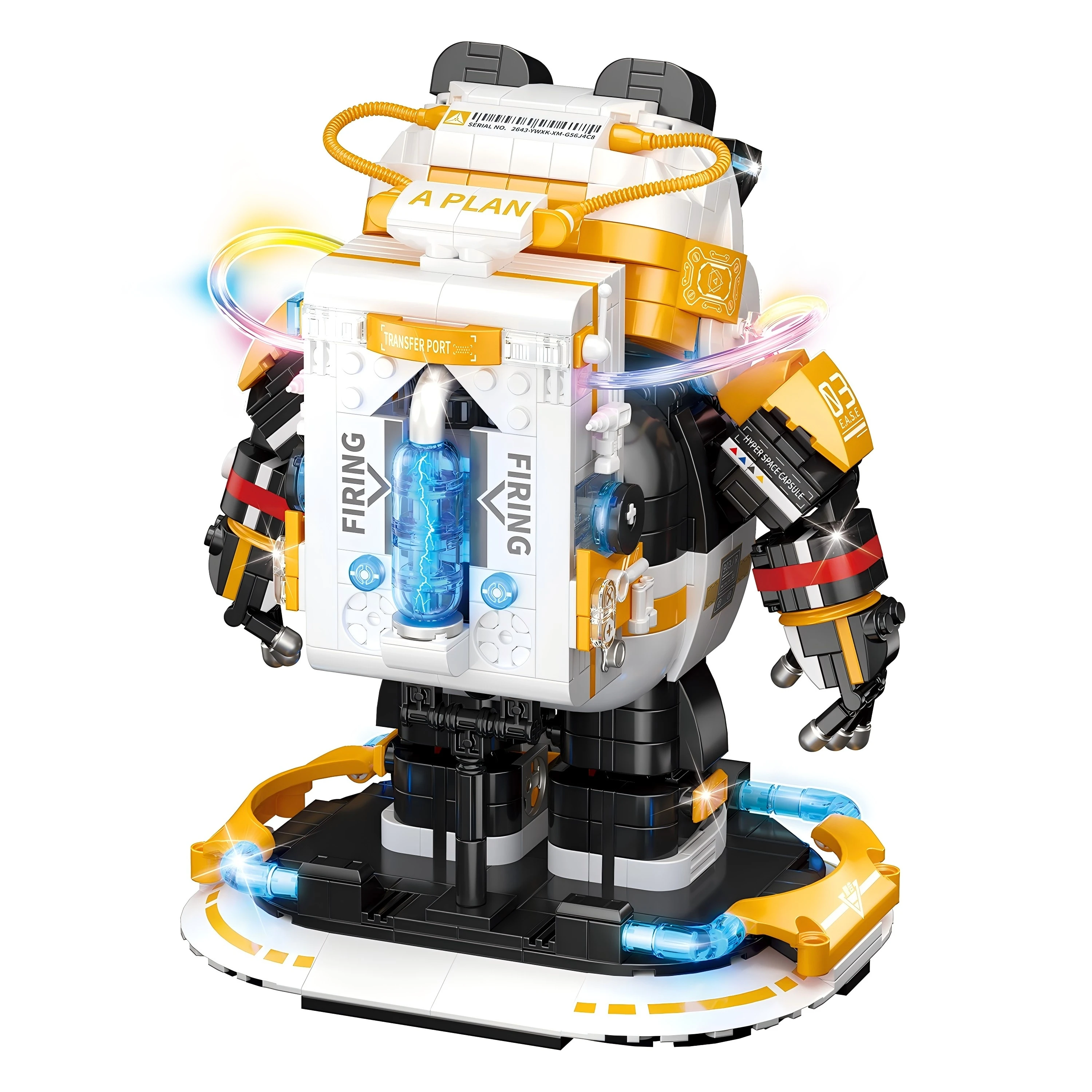 662021 Space Panda Mecha Toy Birthday Gift, Building Blocks Mecha Model Assembly Ornaments Children's Adult Educational Toy Gift