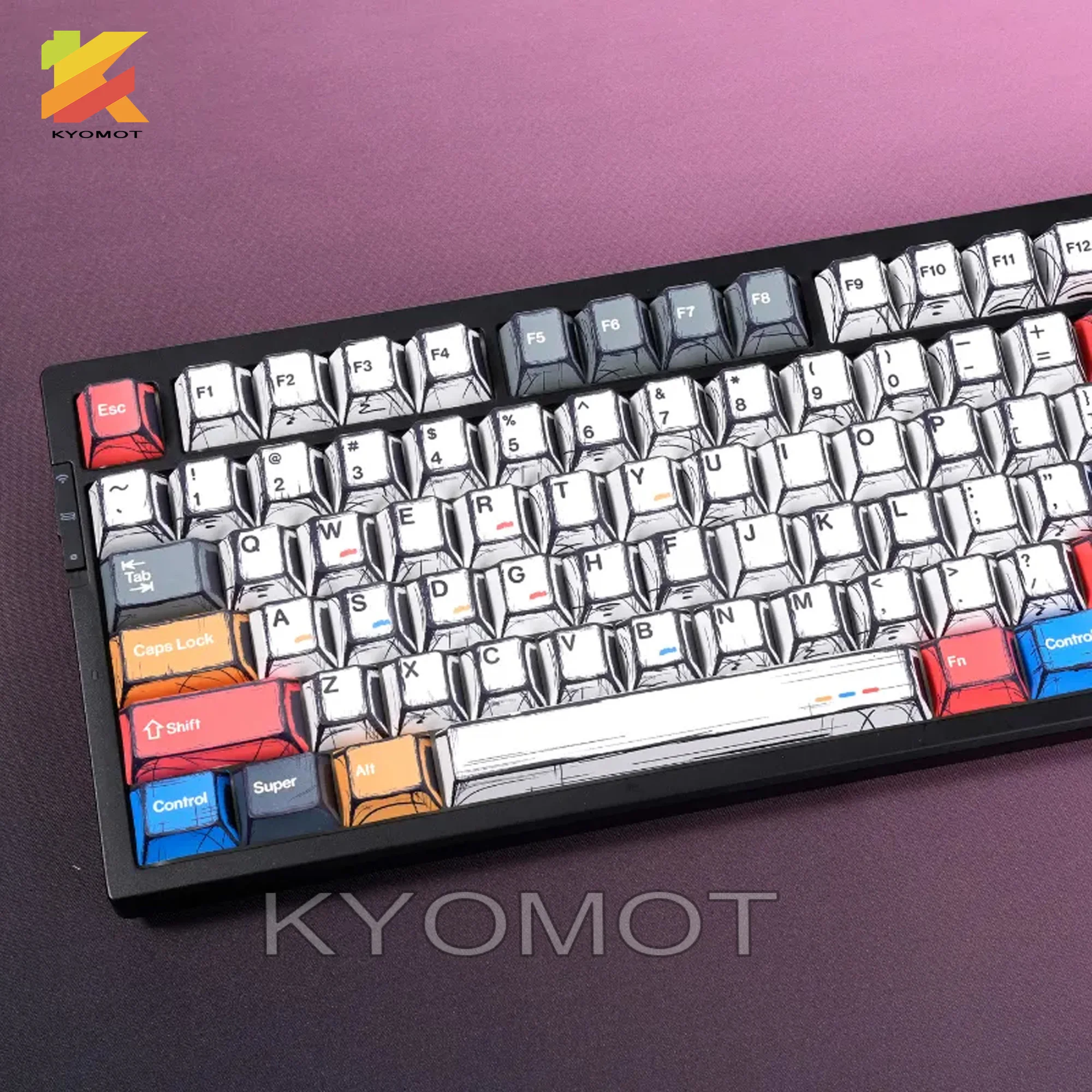 KYOMOT 149 مفتاح مانغا وكتب أنيمي نمط موضوع أغطية المفاتيح PBT التسامي الكرز الشخصي Keycap للوحة المفاتيح الميكانيكية MX Switch