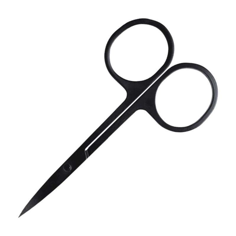 Ciseaux à sourcils lame incurvée tondeuse professionnelle en acier inoxydable pratique sourcil cils épilateur outil