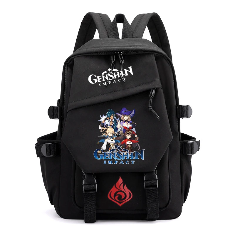 Game Genshin Impact Backpack High Quality Student Boys Girls School Bags Men Women Laptop Bagpack Fashion Korean Travel Backpack