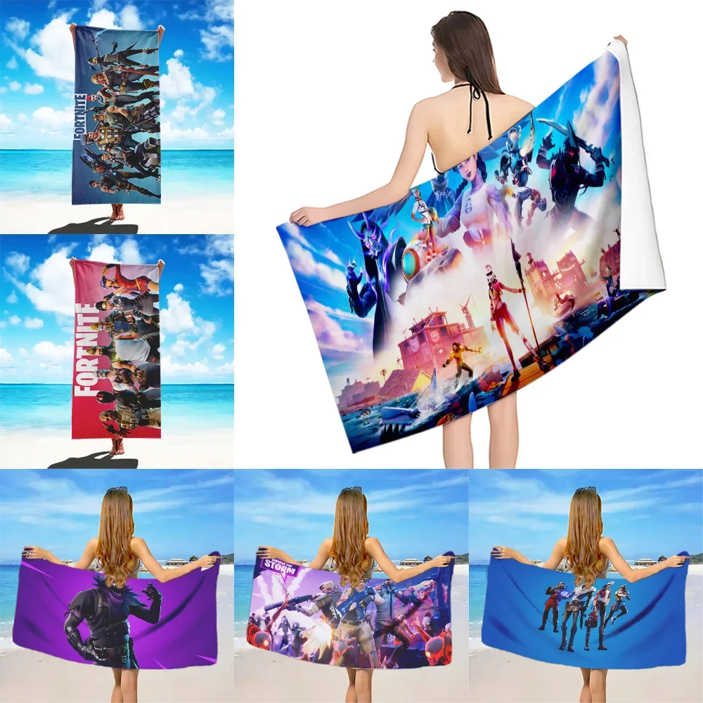 Beach Popular F-Fortnite-Game Towel Microfiber Sand Free Quick Dry Soft Sandproof Pool Towels for Women Travel Shower Camping