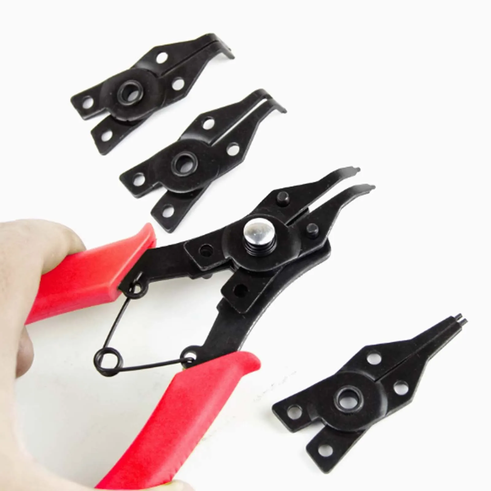 

Multifunctional 4-in-1 Snap Ring Pliers, Internal External Right Angle Elbow Snap Ring Circlip Expansion Pliers