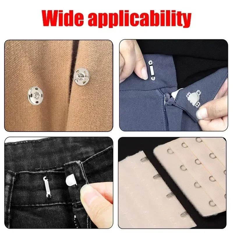 Juego de 50-100 Botones duraderos a presión de Metal, sujetadores sin costura con herramientas, bolsa de ropa, zapatos, cuero, artesanía firme, Kit de Hardware DIY