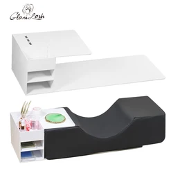 GLAMLASH almohada de extensión de pestañas, soporte de estante de trabajo de acrílico, reposacabezas de injerto de salón de maquillaje, soporte para el cuello