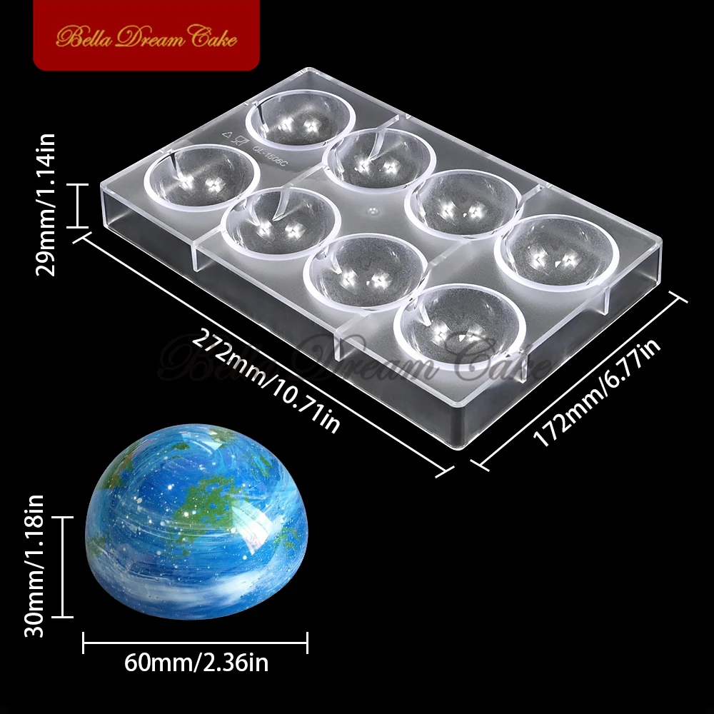 Half Sphere Bonbons Chocolate Mold DIY Polycarbonate Truffle Mould Valentine's Day Candy Dessert Cake Decorating Tools Bakeware