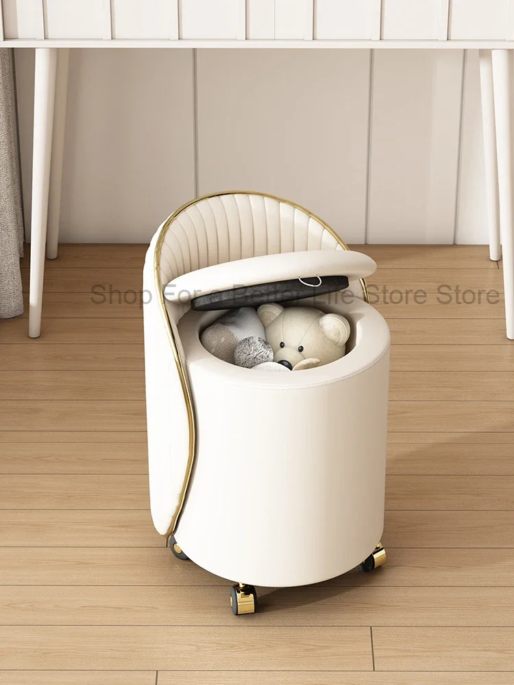 

Nordic Luxury Rotary Dressing Stool Makeup Chair Book Chair Coffee Chair Hotel Chair Living Room Reception Chair Simple Stool