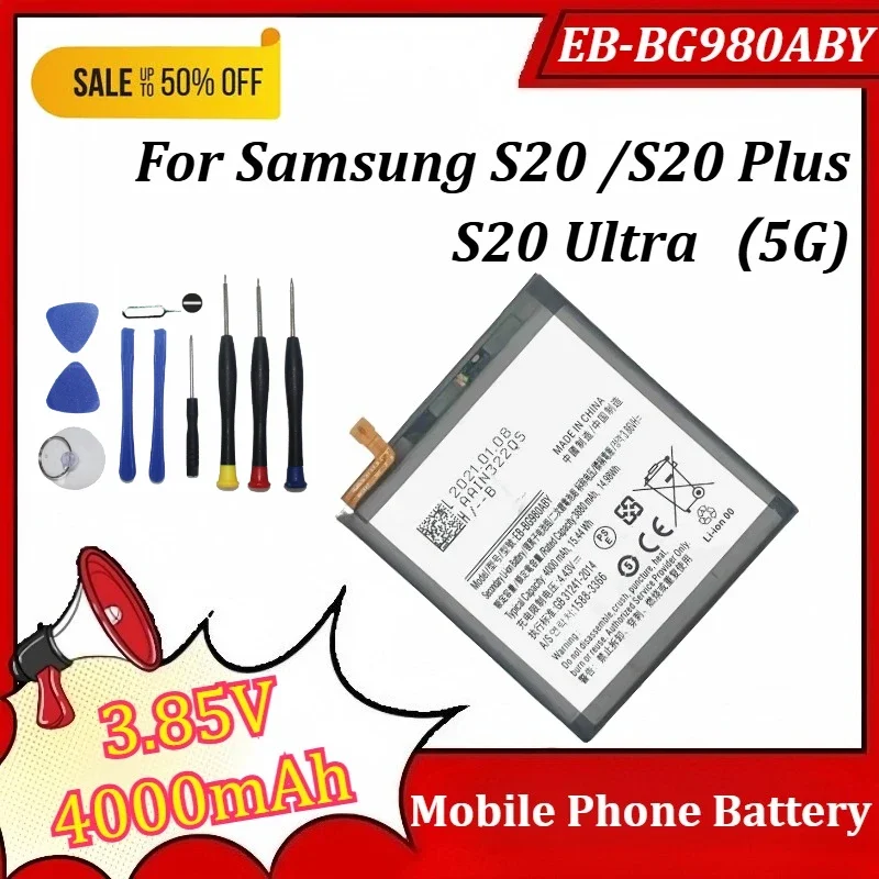 SWZY New High Quality 3.85V 4000mAh EB-BG980ABY Battery for Samsung S20 /S20 Plus / S20 Ultra（5G) Mobile Phone Battery