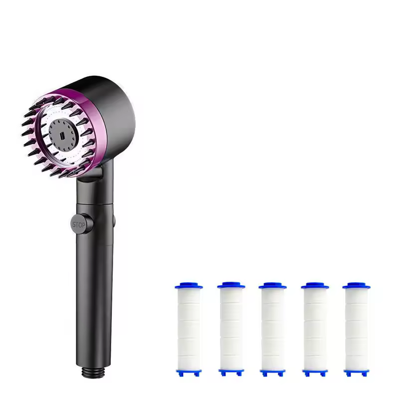 Shower filter four modes bathroom accessories head massage showerhead replete for shower heads knobs showers parts fixture home - Image 18