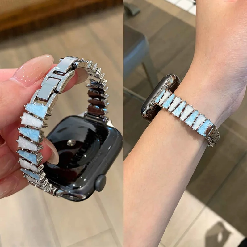 

Металлический ремешок Irregular Dropper для iWatch, совместимый с размерами 38 мм, 40 мм, 41 мм, 42 мм, 44 мм, 45 мм, 49 мм, модный ремешок.