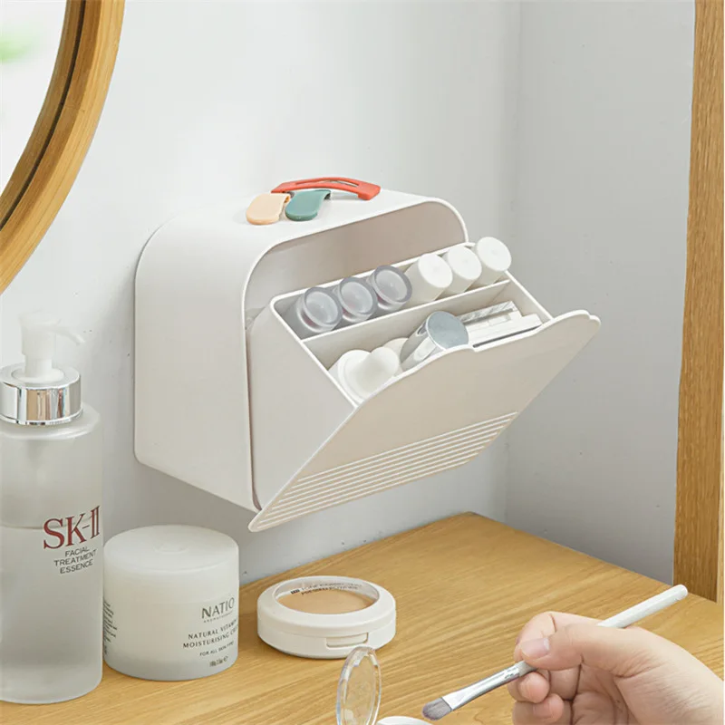 

Sanitary Napkin Storage Box Cotton Pad Makeup Remover Cotton Swab Storage Box Wall Mounted Portable Bathroom Storage Box