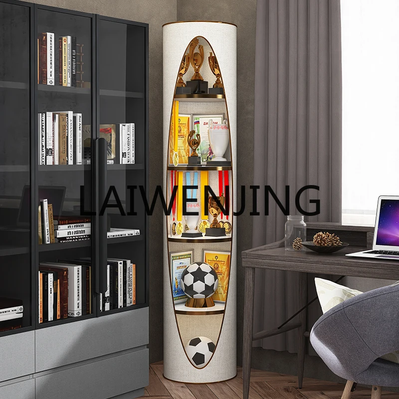 

Modern Simple Narrow Cabinet Living Room Bedroom Study Wall Floor Storage Circle and Creative Bookshelf