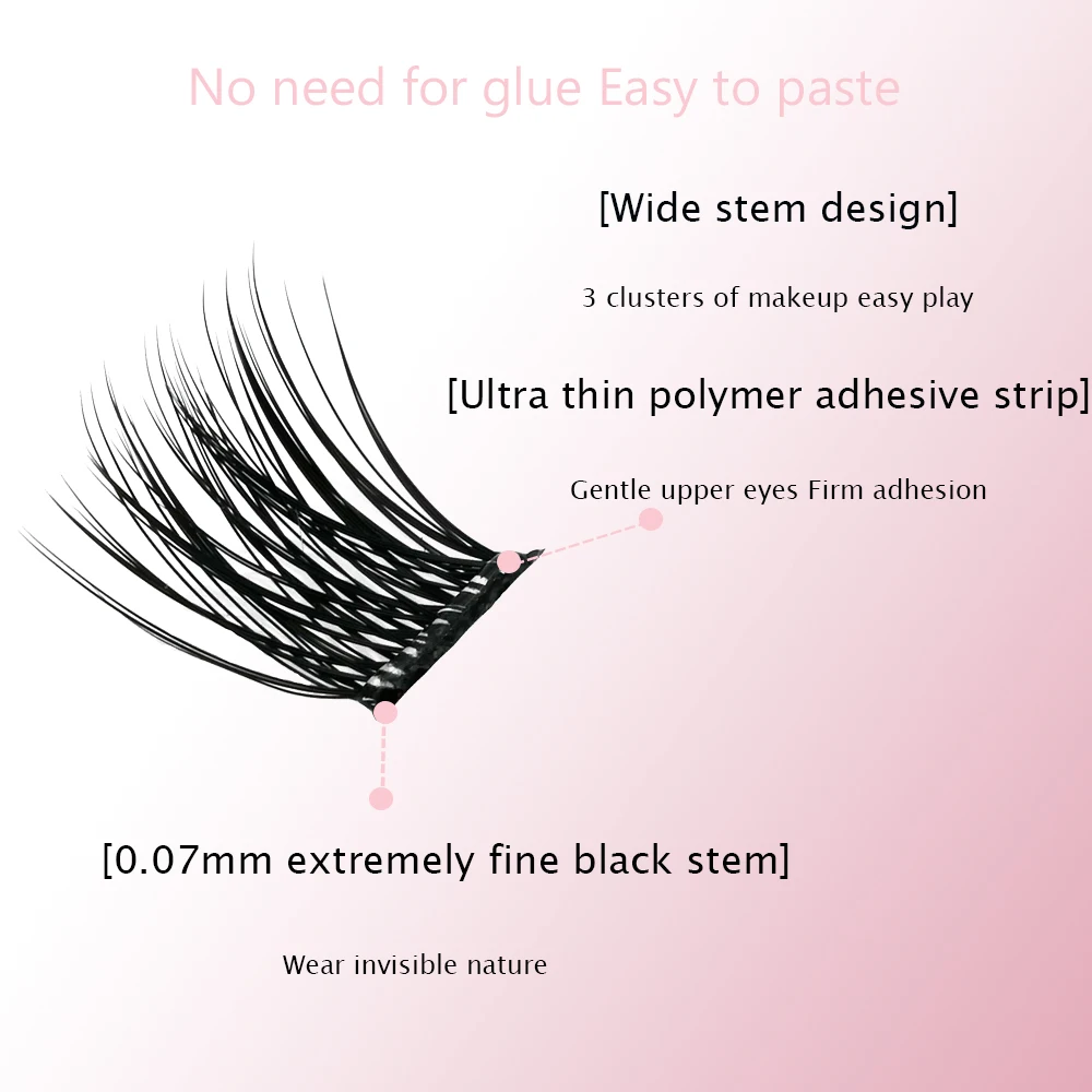 DIY Cluster Lashes | Self-Adhesive Lash Clusters, Glue-Free, Easily Create a Full & Natural Look for Everyday Wear.