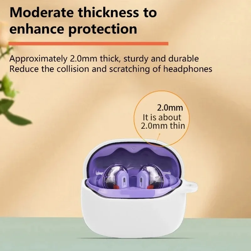 حقيبة حمل مقاومة للخدش ومضادة للصدمات مناسبة لسماعات الرأس JBL Tune Beam 2 وغطاء ناعم مقاوم للغبار وغطاء من السيليكون قابل للغسل #2