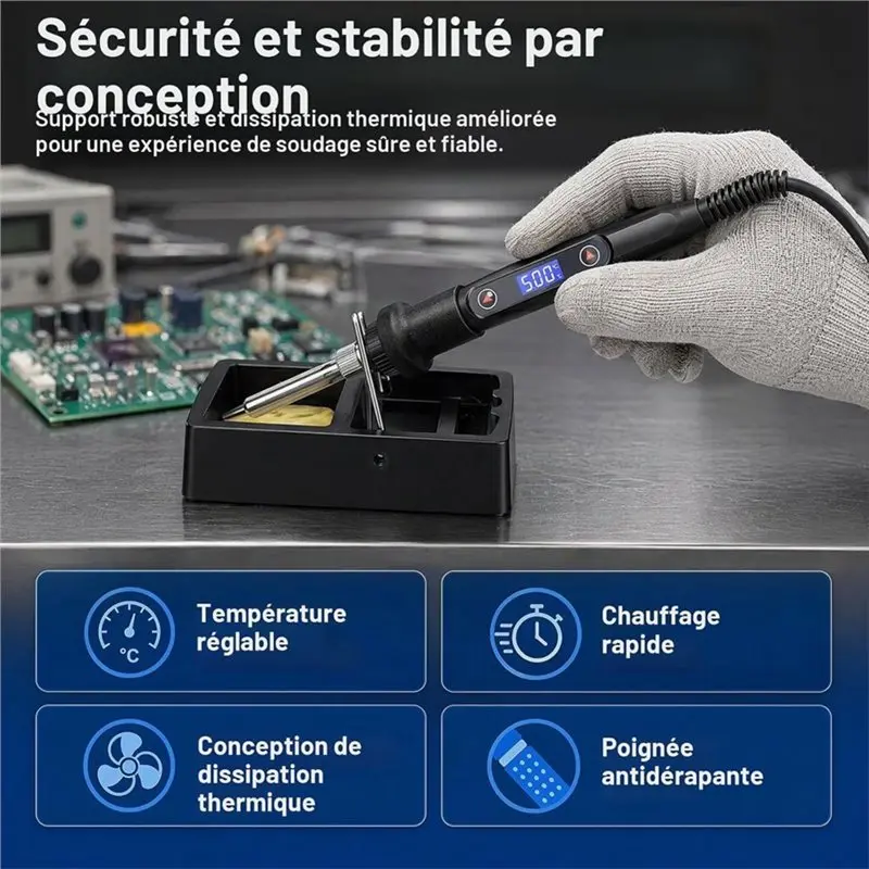 ABKP-Soldering Iron Kit 80W, 13-In-1 Mit LCD EU Plug
