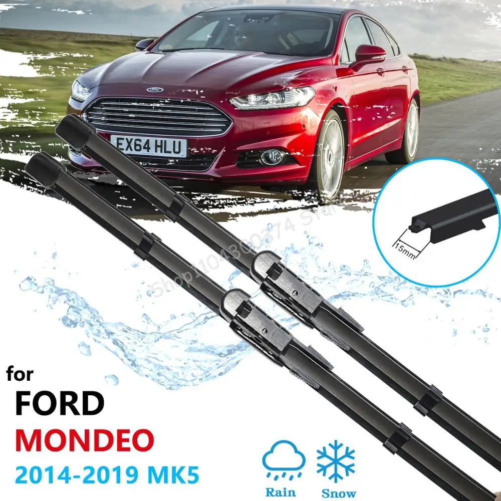 

for Ford Mondeo MK5 2014 2015 2016 2017 2018 2019 Car Wiper Blades Front Window Windscreen Windshield Brushes Washer Accessories