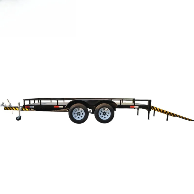 Black Tandem Ball Coupler Trailer Heavy Equipment Mechanical Transport Trailer