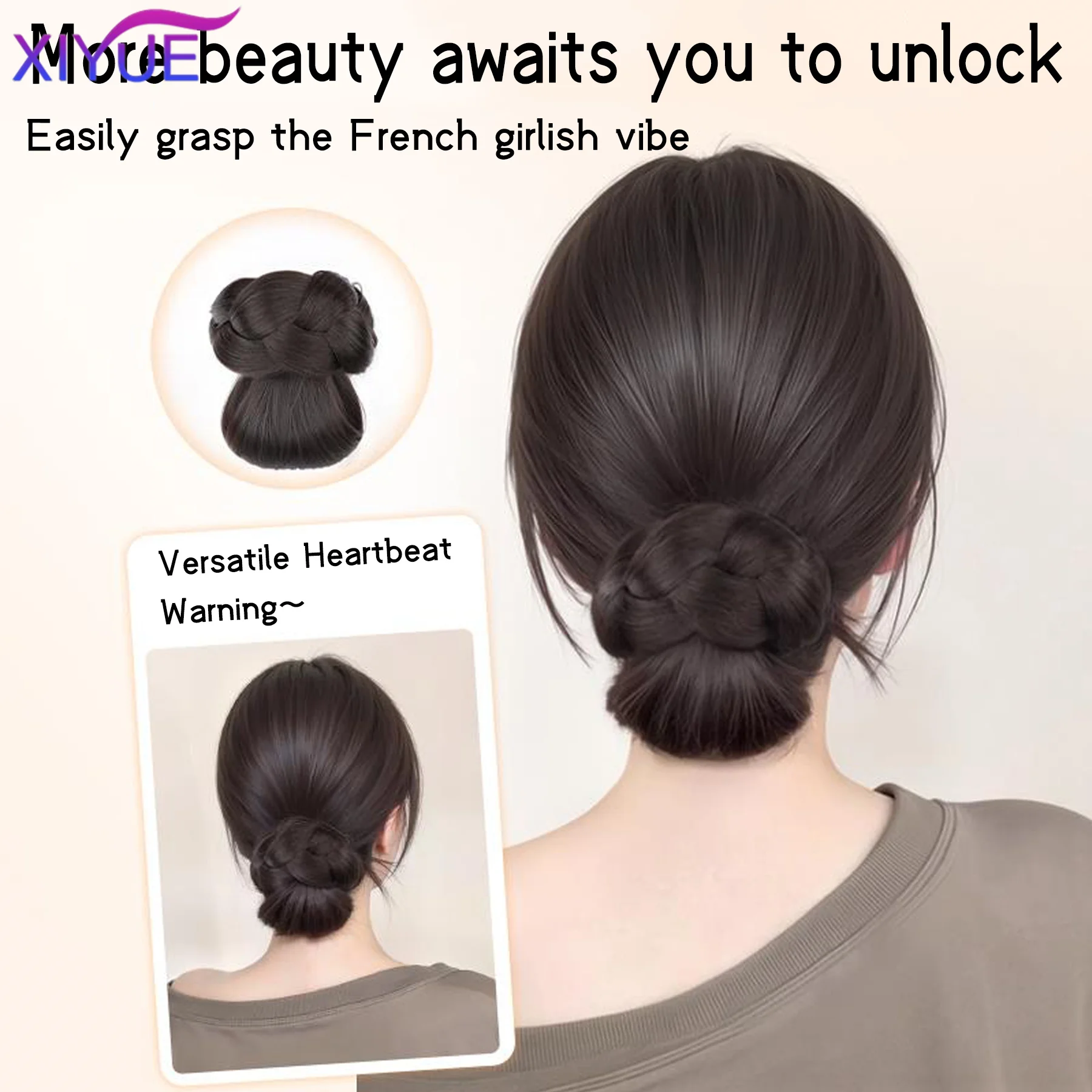 تصفيفة الشعر الاصطناعية مع مشبك مخلب وصلات شعر ذيل الحصان مع رأس توجيه أنيق وطبيعي للنساء #5