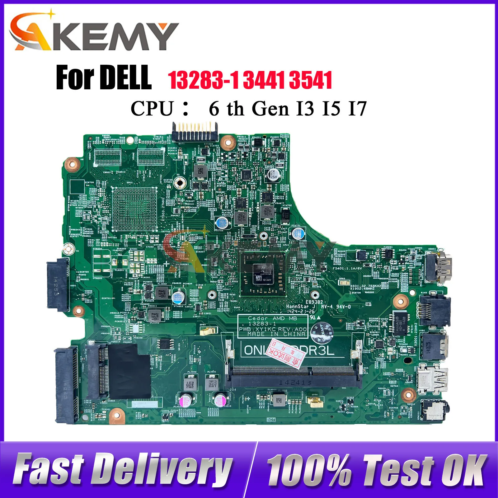 

Материнская плата для ноутбука DELL Inspiron 3541 3441 3442 3542 13283-1 216-0841084 0M3RN1 0N7GMF протестирована нормально