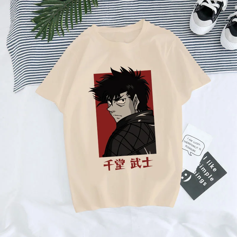 Hajime No Ippo Manga Y2k TShirt Anime giapponese Hip Hop Tee Top Uomo Donna Makunouchi Takamura T-shirt KGB Harajuku Tshirt vestiti