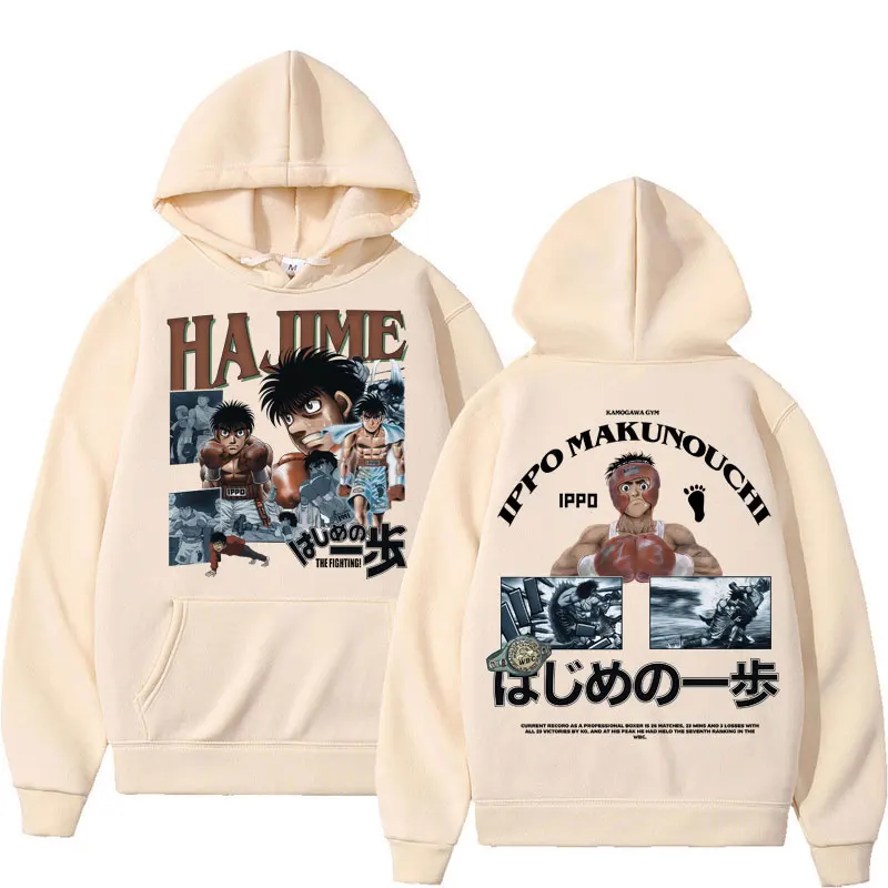 Anime Hajime No Ippo Hoodie Kamogawa Boxing Gym Makunouchi KGB Hip Hop Hoody Sweatshirt Men's Loose Fleece Casual Sportwear Male - view 4