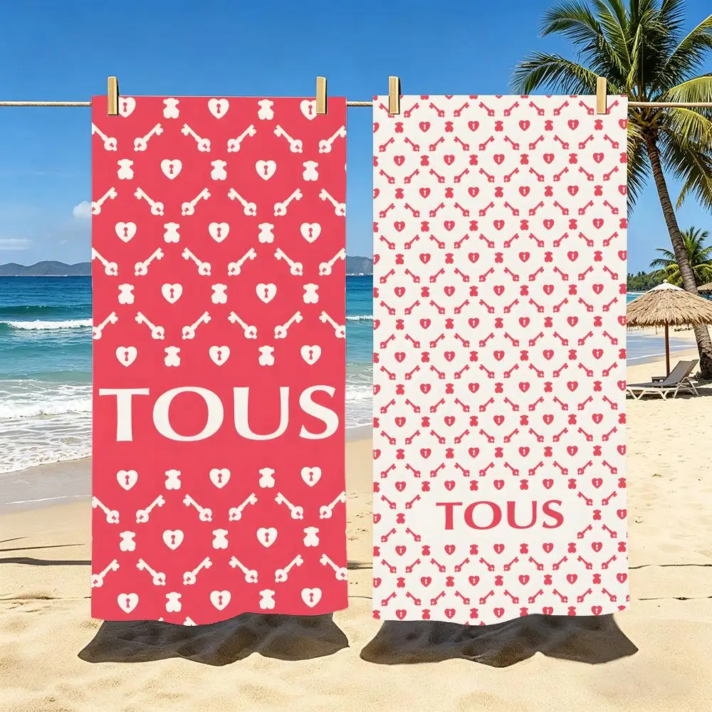 Toalla de Playa de Poliéster Marca TOUS, Secado Rápido, Antiarena, para Verano, Piscina, Viajes y Vacaciones