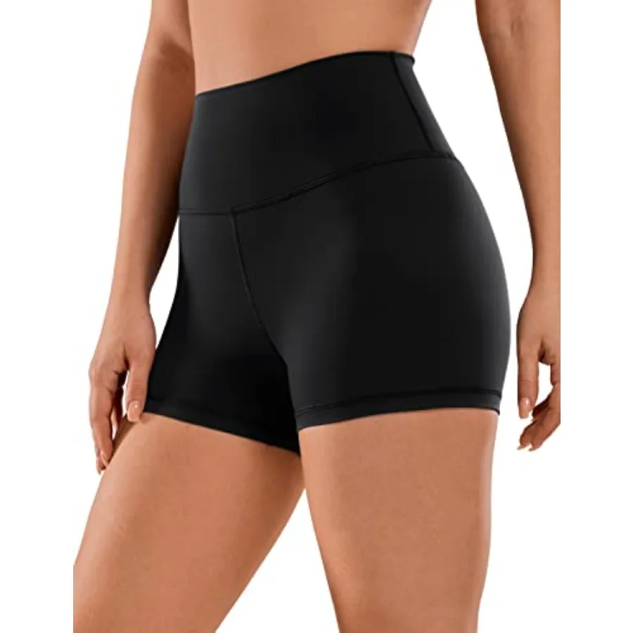 

CRZ YOGA Women's Naked Feeling Biker Shorts - 3 Inch High Waisted Yoga Workout Running Spandex