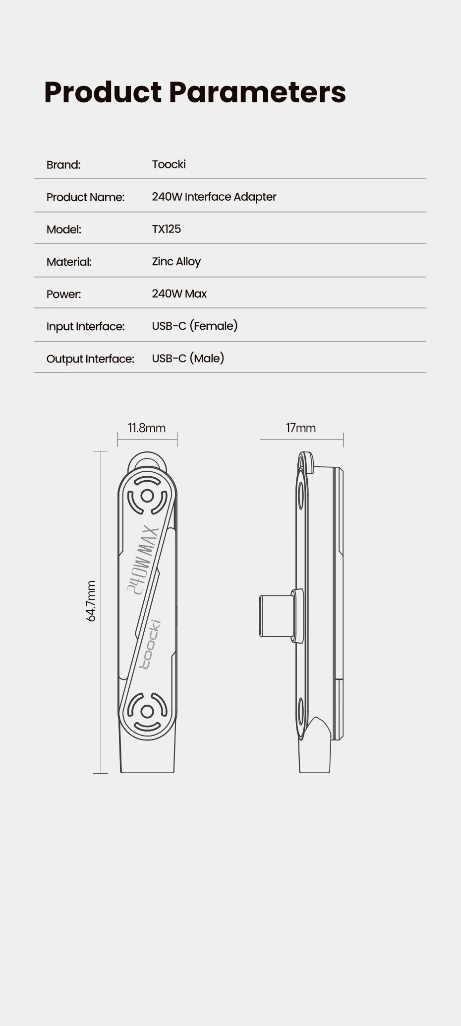 Toocki 30W USB-C-auf-Lightning-Adapter mit integriertem Klappständer und Trageband, tragbarer Typ-C-Buchse auf iP-Stecker OTG für iPhone 14 13 – Detail 13
