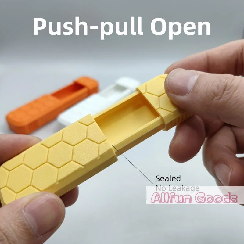 Slide Open Textured Pill Container Pocket Friendly Portable Pill Storage Box Waterproof for Travel Outdoor Medicine Storage