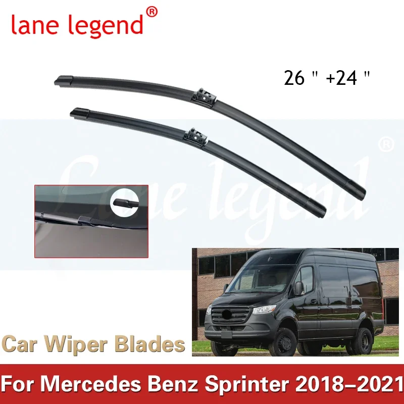 Car Wiper For Mercedes Benz Sprinter 2018-2021 Front Wiper Blades Soft Rubber Windscreen Wipers Auto Windshield 650mm 600mm