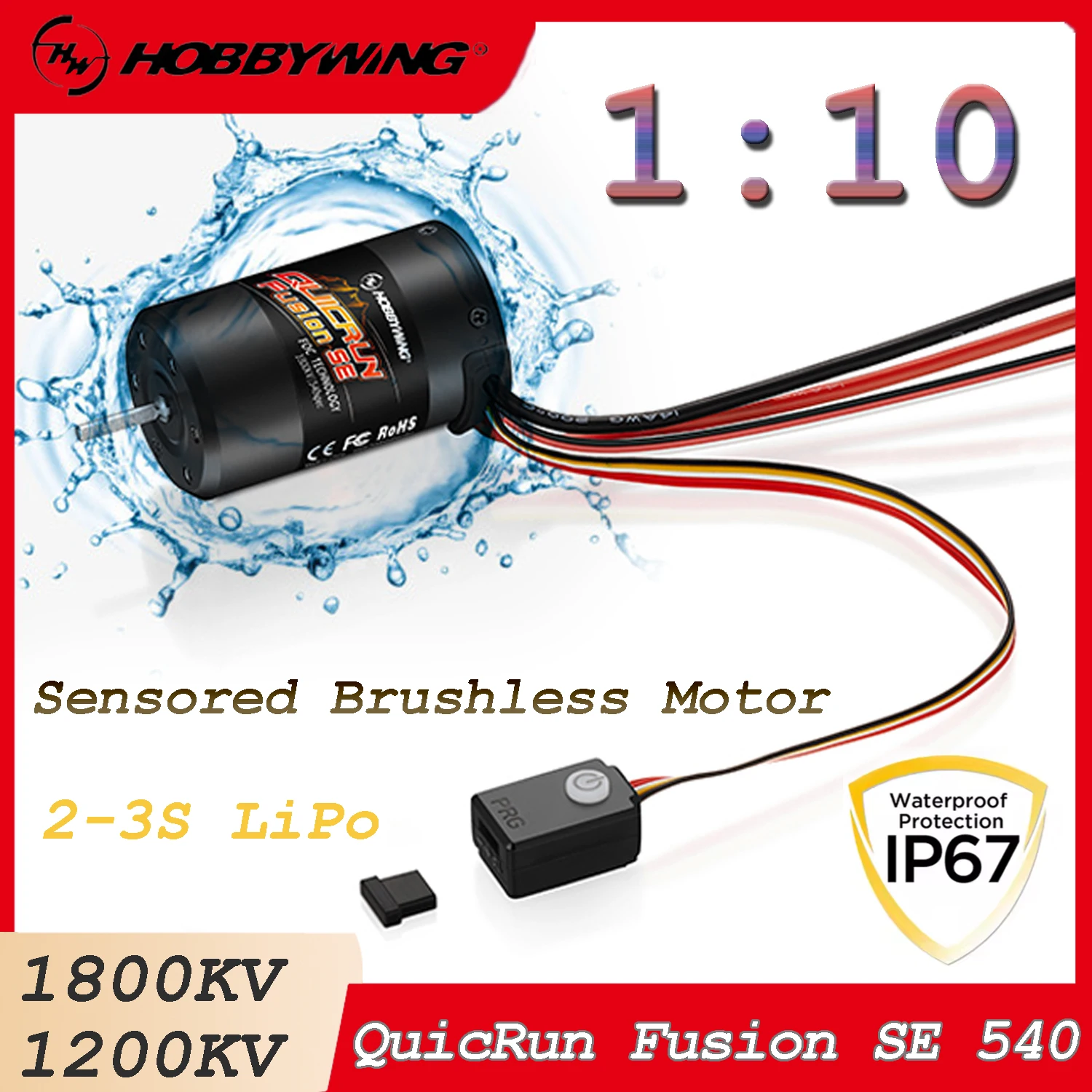 

HobbyWing QuicRun Fusion SE 40A 1800KV 1200KV Waterproof Brushless Combined Motor ESC for 1:10 RC Rock Crawler Car Accessories