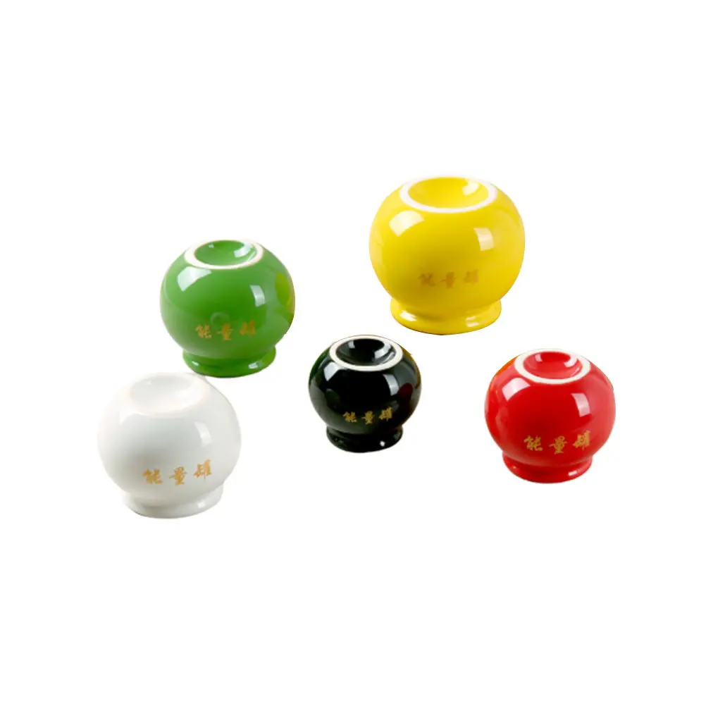 

5Pcs Cupping Set Ceramic Energy Tank Moxibustion Therapy Set Promote Lymphatic Drainage Black Red White Green Yellow