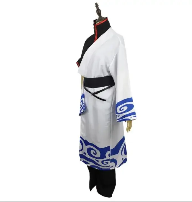 Japanese Anime Gintama /Silver Soul Costume sakata gintoki costumes cosplay Full set Robe Comic fancy dress with belt