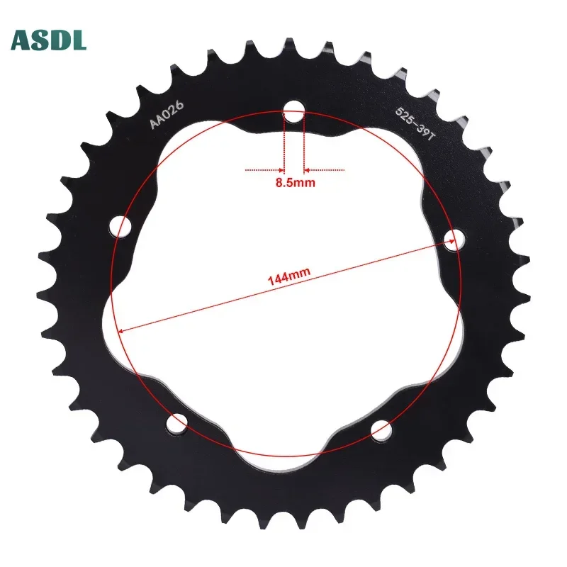 525 Chain 39T 15T Motorcycle Front and Rear Sprocket for 848 Evo 2011-2013 1100 Monster Diesel Evo 1100 S Monster 2009-2010