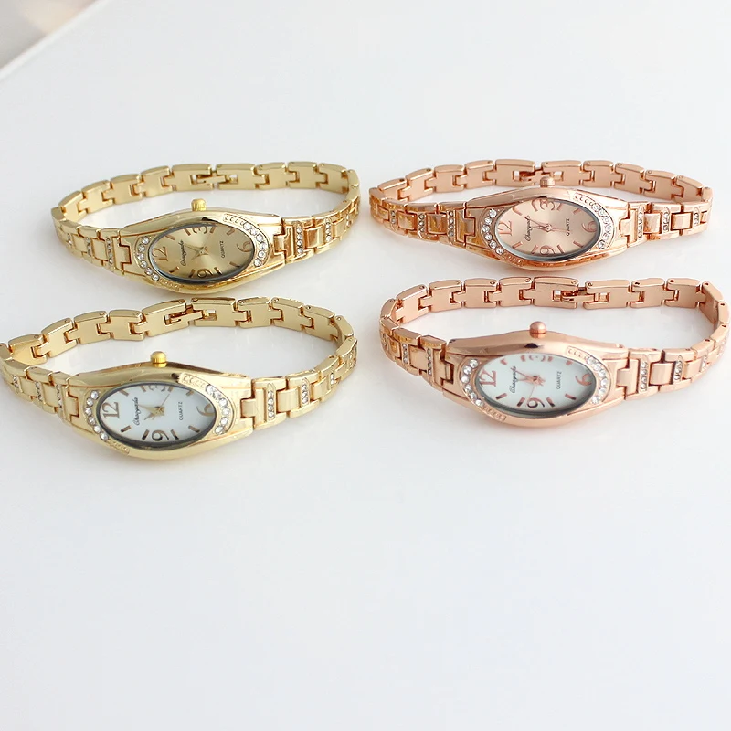 4Pcs Women's Fashion Bracelet Watch Bling Crystal Analog Quartz Wristwatch