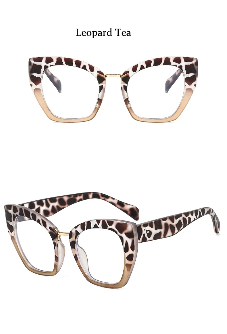 Rote Lesebrille im Cat-Eye-Design mit Blaulichtfilter, Transparenter Brillenrahmen, Übergroße Computerbrille – Detail 18