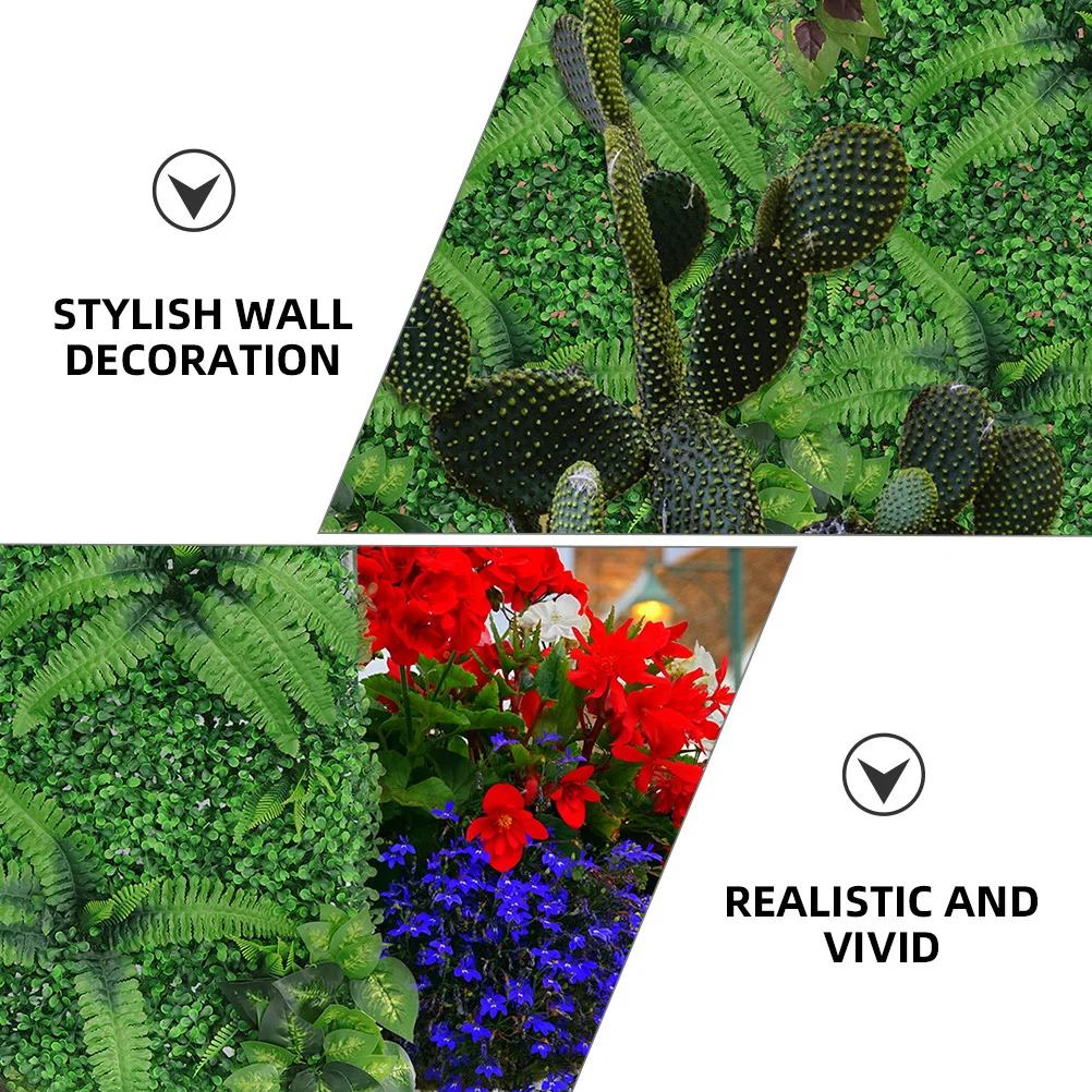 

2Pcs Artificial Plants Panels Lifelike Greenery Wall Backdrop Long-Lasting Indoor Outdoor Decor Artificial Plants Panels