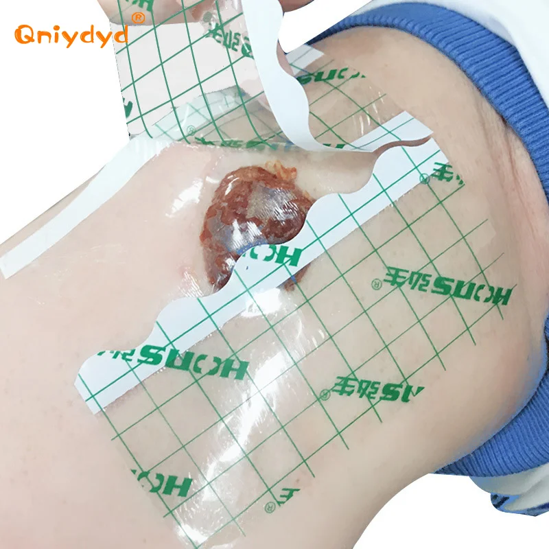 50pcs Waterproof Transparent Adhesive Wound Dressing Fixer Plaster Stretch Fixation Tape