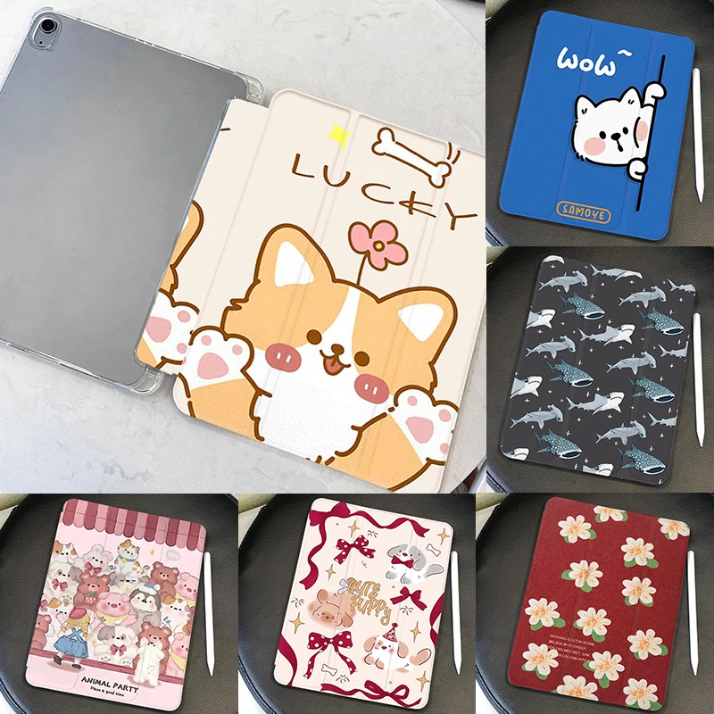 

Милый чехол для Ipad Shiba Inu для 2024 IPad Air 6, чехол для iPad 10-го поколения 10,2, 7, 8, 9-й чехол Pro 11 12,9 Mini 6 Air 3 4 5 6