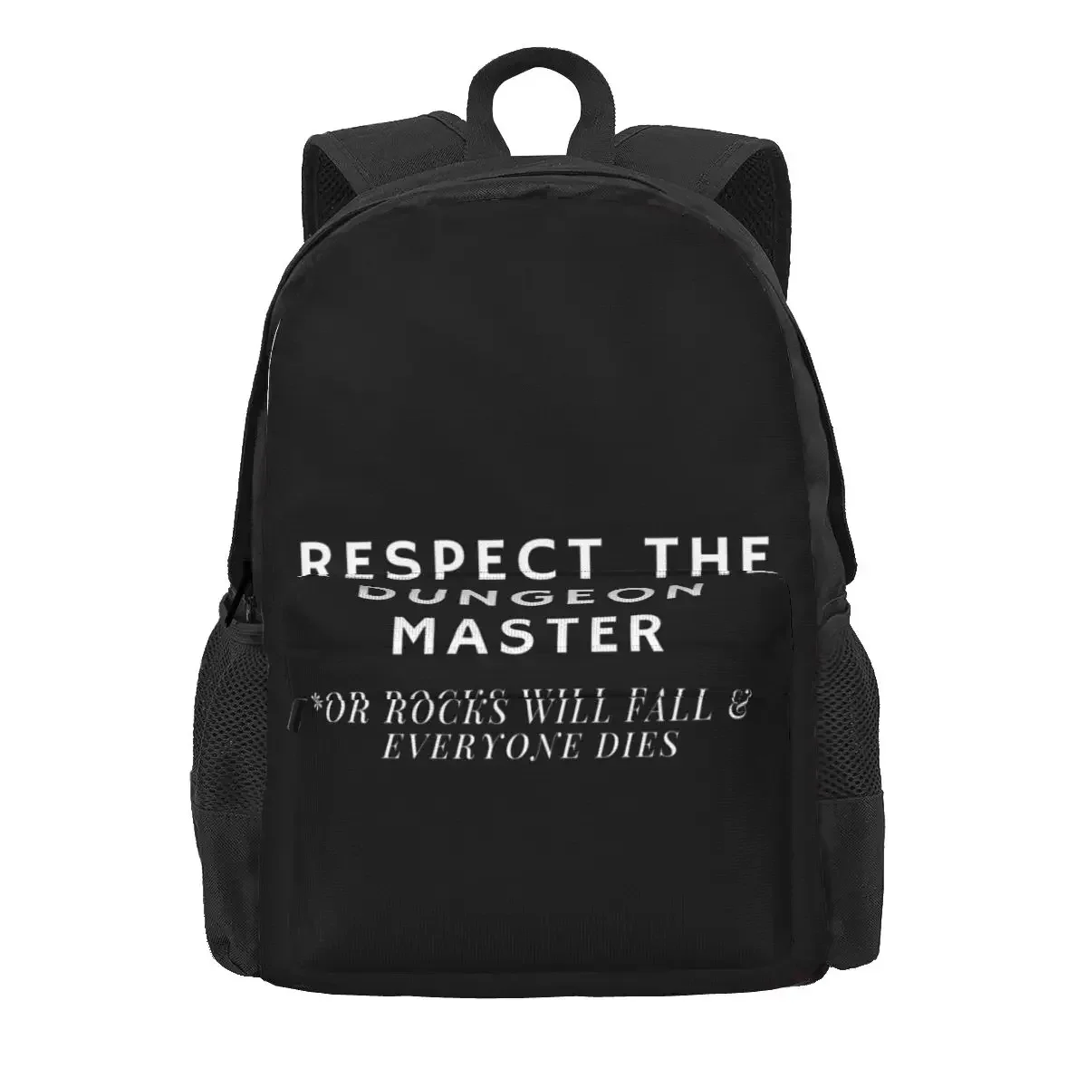 Respect The Dungeon Master Dnd Large Capacity Backpack Fashion Schoolbag Gymnast Bag School Sport Bag