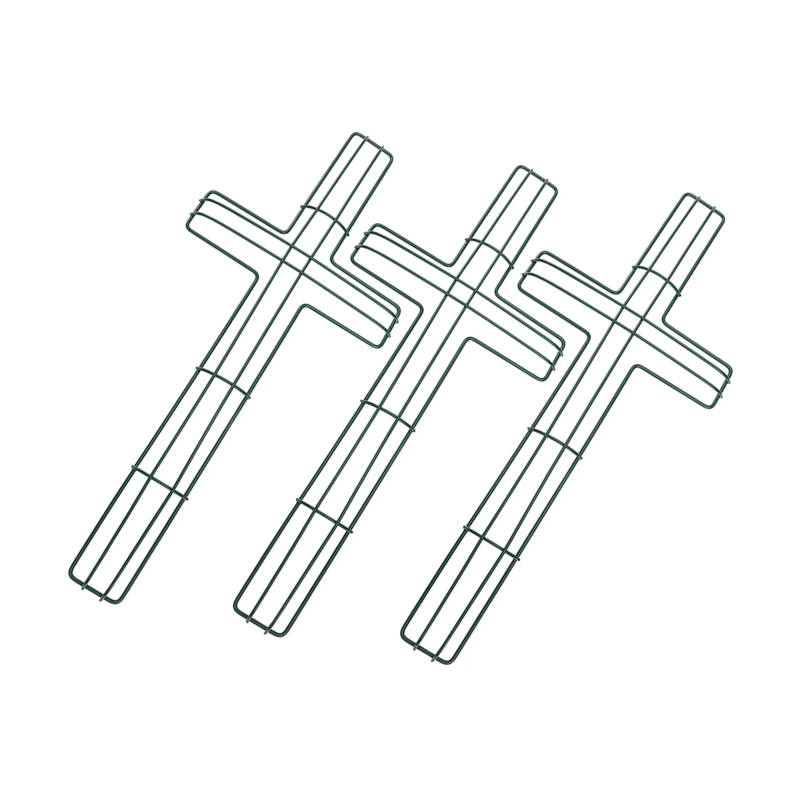 

3Pcs Metal Cross Shaped Wreath Frame Strong Iron Wire DIY Wreath Base for Christmas Easter Floral Garland Making