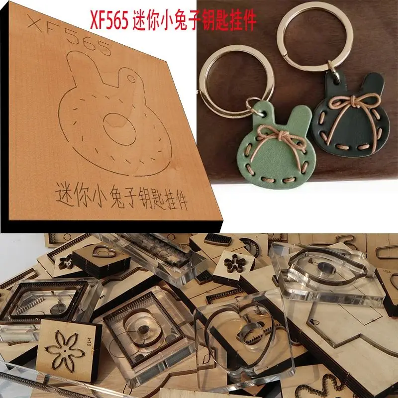 

Handmade Wooden die Bunny Pendant Leather Craft Punch Hand Tool Cut Knife Mould XF565 Leather Craft Tools