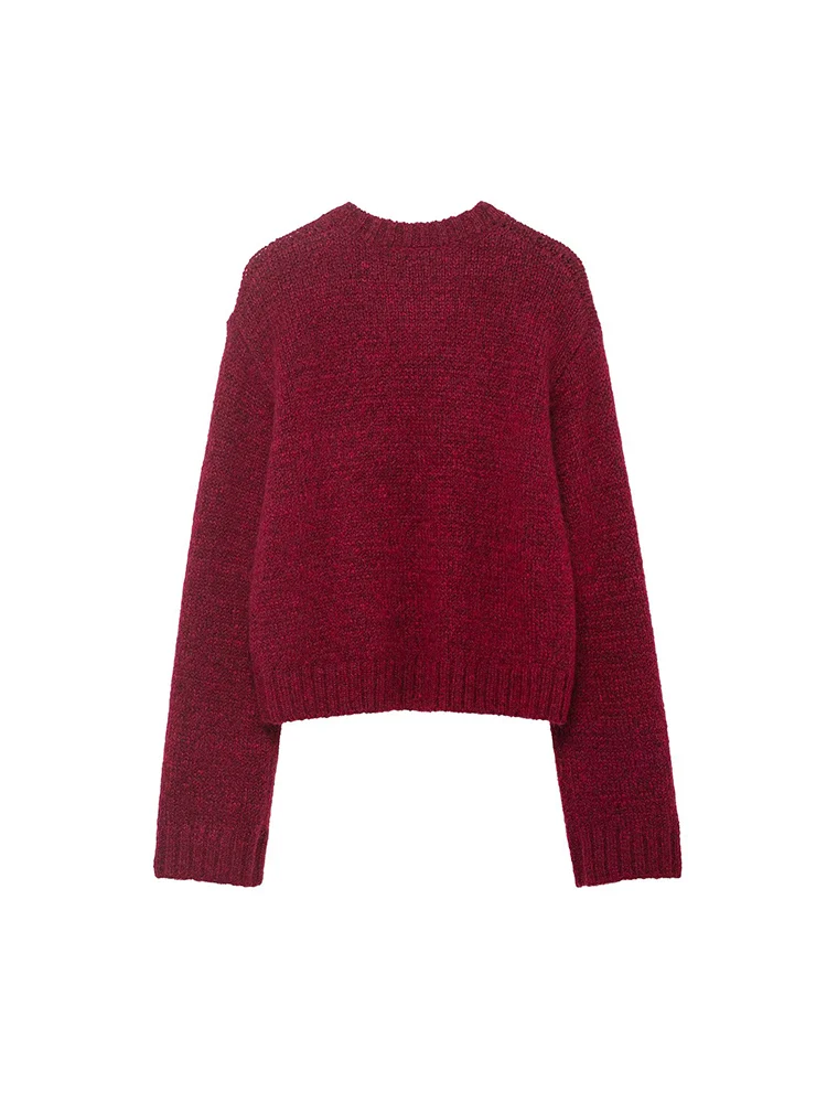 Europese stijl nieuwe collectie damesmode veelzijdige en elegante loszittende dierenriem paard mohair trui gebreide trui.