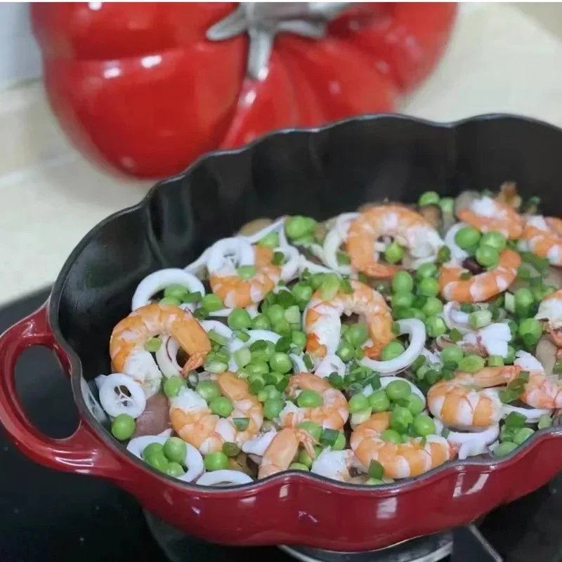 Pots de cuisson en fonte de citrouille, émail antiadhésif, induction et gaz universels, ustensiles de cuisine décoratifs, conception robuste